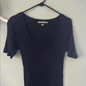 Women's Navy Ribbed Dress